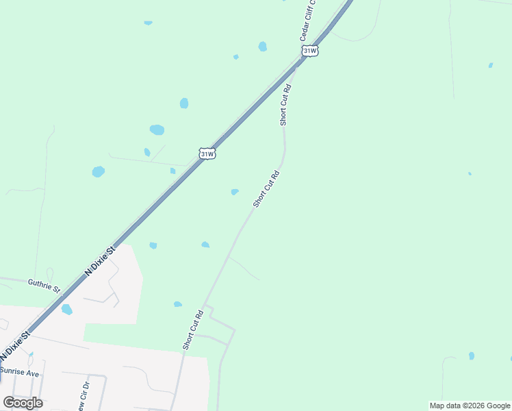 map of restaurants, bars, coffee shops, grocery stores, and more near 1365 Short Cut Road in Horse Cave