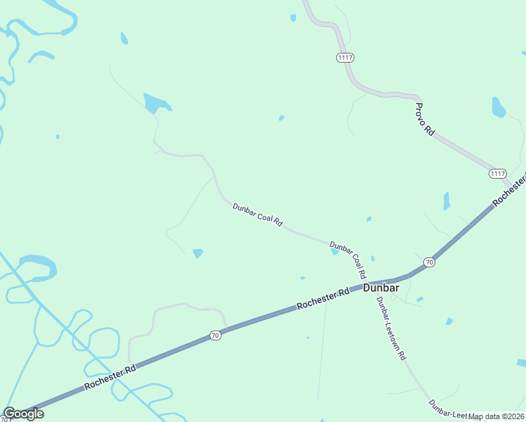 map of restaurants, bars, coffee shops, grocery stores, and more near Dunbar Coal Road in Morgantown