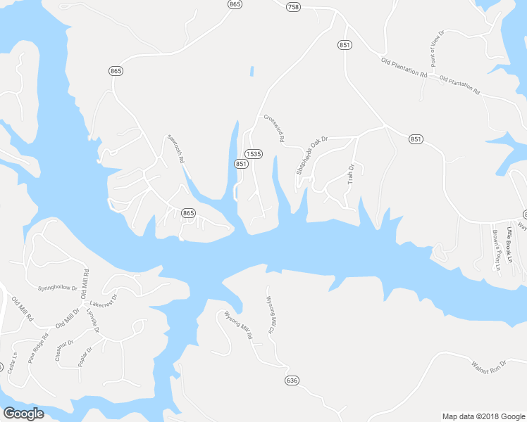 map of restaurants, bars, coffee shops, grocery stores, and more near 1294 Loggers Road in Goodview