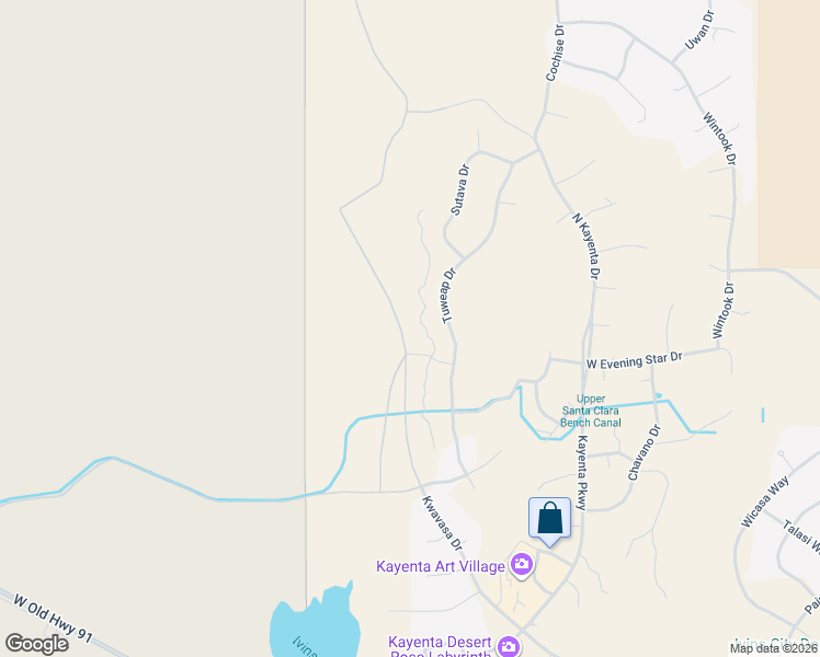 map of restaurants, bars, coffee shops, grocery stores, and more near 682 Kwavasa Drive in Ivins