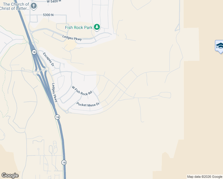 map of restaurants, bars, coffee shops, grocery stores, and more near 1275 Pocket Mesa Drive in St. George