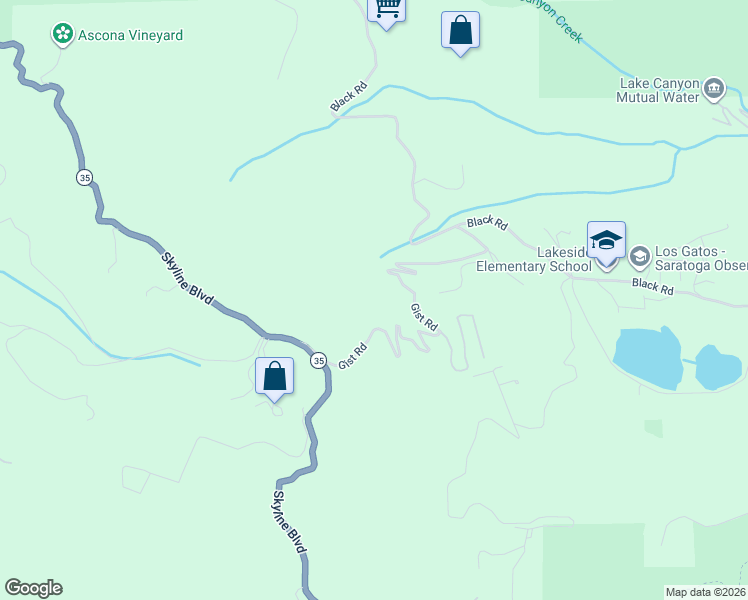 map of restaurants, bars, coffee shops, grocery stores, and more near 20245 Gist Road in Los Gatos