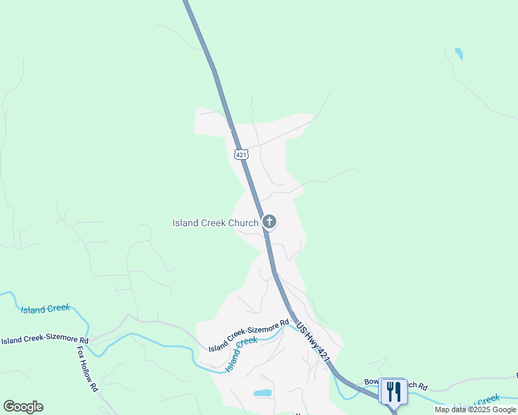 map of restaurants, bars, coffee shops, grocery stores, and more near 3110 U.S. 421 in Manchester