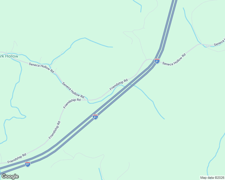 map of restaurants, bars, coffee shops, grocery stores, and more near Seneca Hollow Road in Elliston