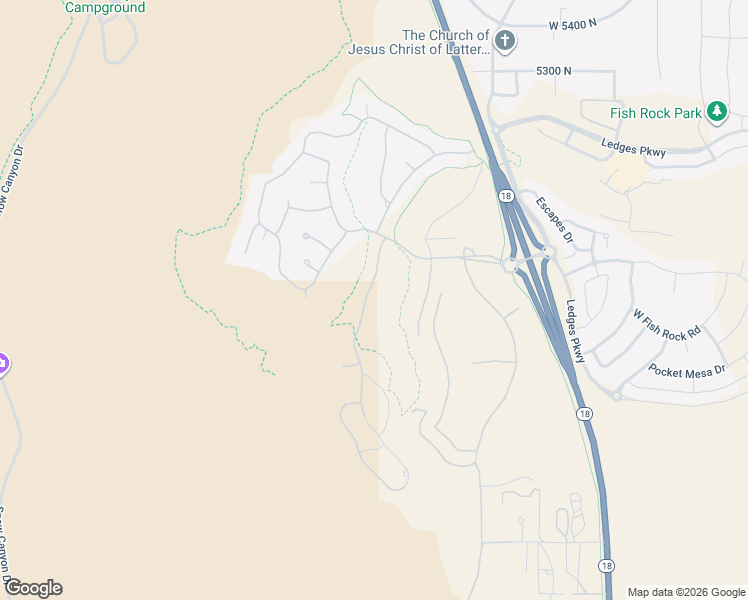 map of restaurants, bars, coffee shops, grocery stores, and more near 4850 North Petroglyph Drive in St. George