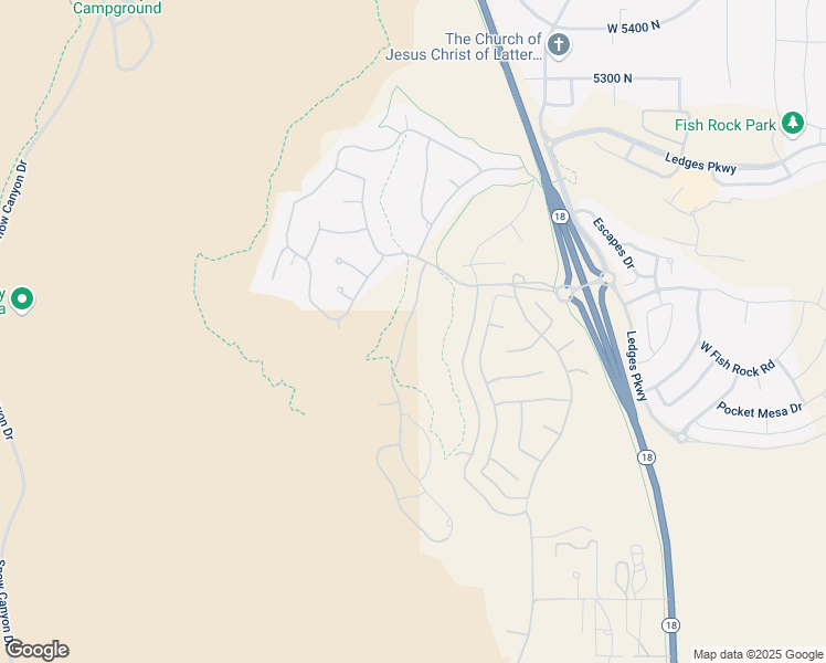 map of restaurants, bars, coffee shops, grocery stores, and more near 4850 North Petroglyph Drive in St. George