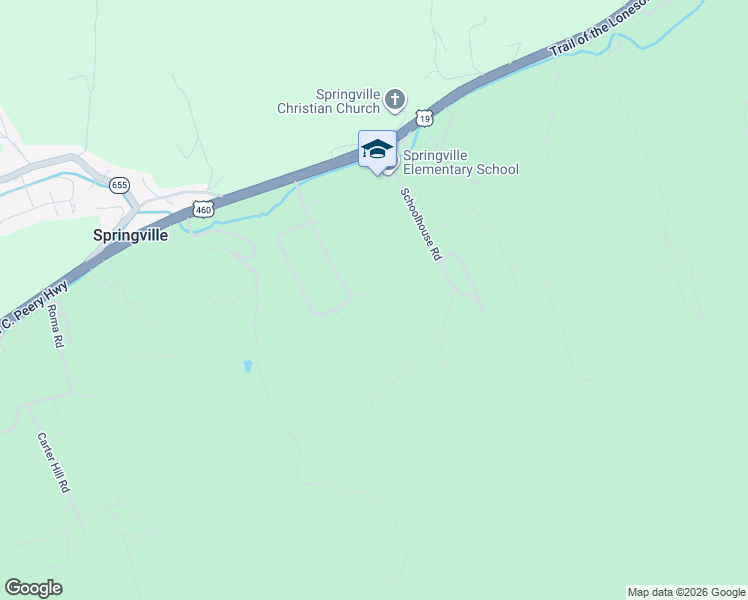 map of restaurants, bars, coffee shops, grocery stores, and more near 455 Montclair Circle Road in Tazewell