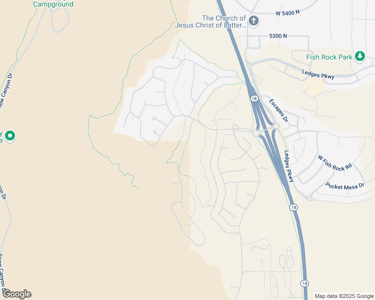 map of restaurants, bars, coffee shops, grocery stores, and more near 4850 North Petroglyph Drive in St. George