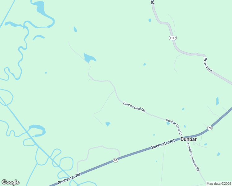 map of restaurants, bars, coffee shops, grocery stores, and more near Dunbar Coal Road in Butler County