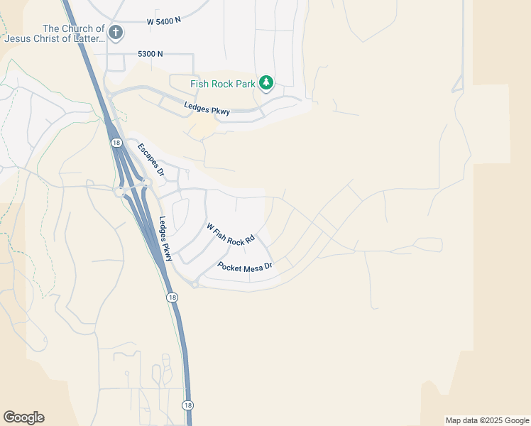 map of restaurants, bars, coffee shops, grocery stores, and more near 1410 West Fish Rock Road in St. George