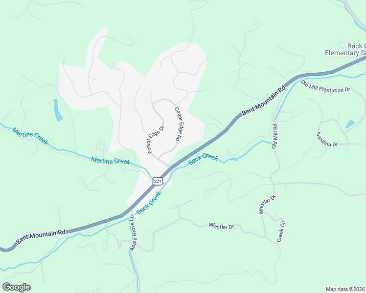 map of restaurants, bars, coffee shops, grocery stores, and more near 7842 Cedar Edge Road in Roanoke