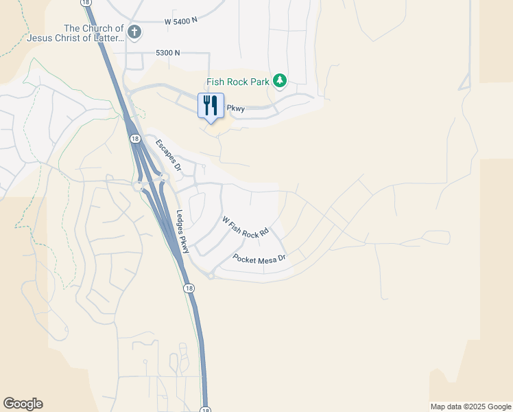 map of restaurants, bars, coffee shops, grocery stores, and more near 4862 Sand Cove Cir in St. George
