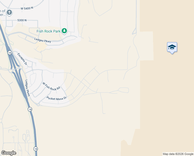 map of restaurants, bars, coffee shops, grocery stores, and more near Ledges South Parkway in St. George