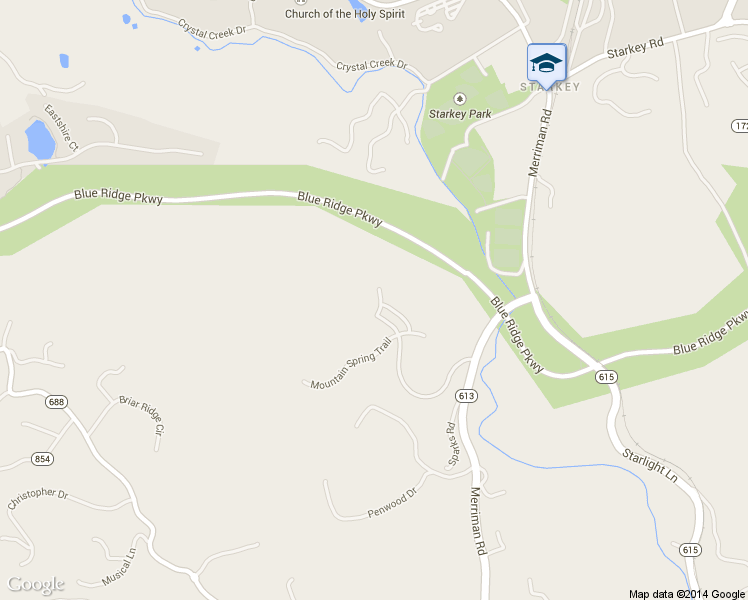 map of restaurants, bars, coffee shops, grocery stores, and more near 7110 Linn Cove Court in Roanoke