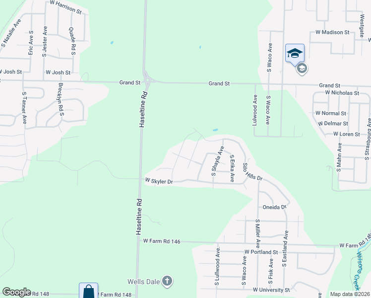 map of restaurants, bars, coffee shops, grocery stores, and more near 4942 Silo Hills Drive in Springfield