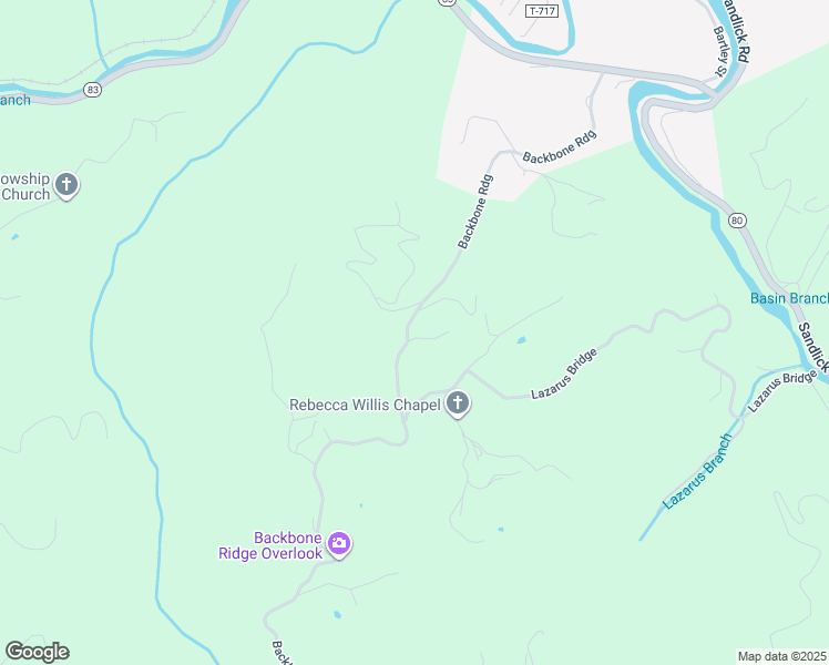 map of restaurants, bars, coffee shops, grocery stores, and more near Moonshadow Trial in Haysi