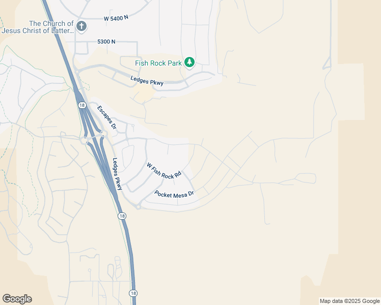 map of restaurants, bars, coffee shops, grocery stores, and more near 1585 Ledges Parkway in St. George