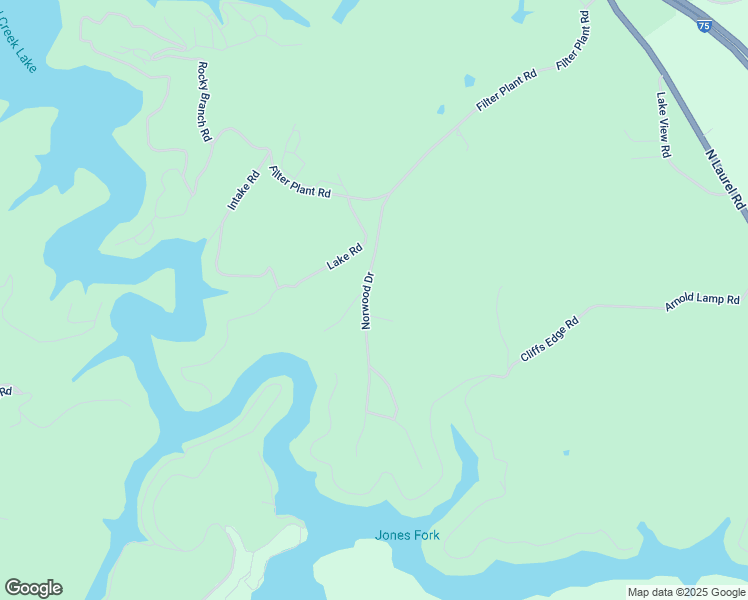 map of restaurants, bars, coffee shops, grocery stores, and more near 253 Norwood Drive in East Bernstadt