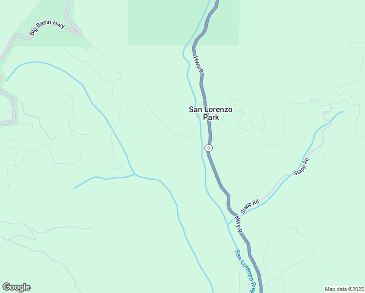 map of restaurants, bars, coffee shops, grocery stores, and more near 345 McGaffigan Mill Road in Boulder Creek