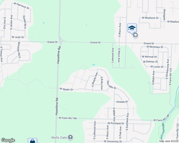 map of restaurants, bars, coffee shops, grocery stores, and more near 4942 Silo Hills Drive in Springfield