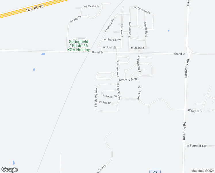 map of restaurants, bars, coffee shops, grocery stores, and more near 5592 West Longleaf Drive in Springfield