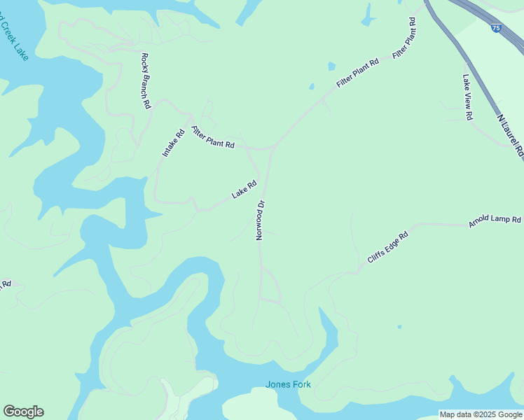 map of restaurants, bars, coffee shops, grocery stores, and more near 253 Norwood Drive in East Bernstadt