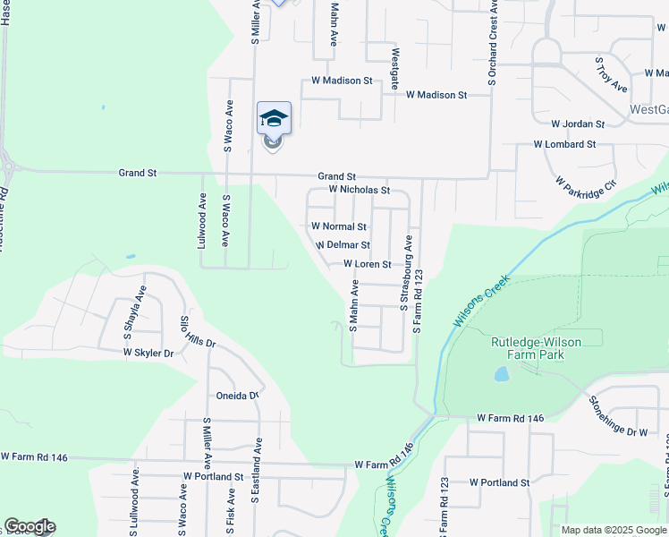 map of restaurants, bars, coffee shops, grocery stores, and more near 4426 West Loren Street in Springfield