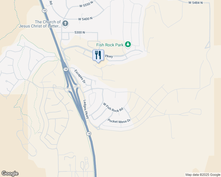 map of restaurants, bars, coffee shops, grocery stores, and more near 1526 Canyon Tree Drive in St. George