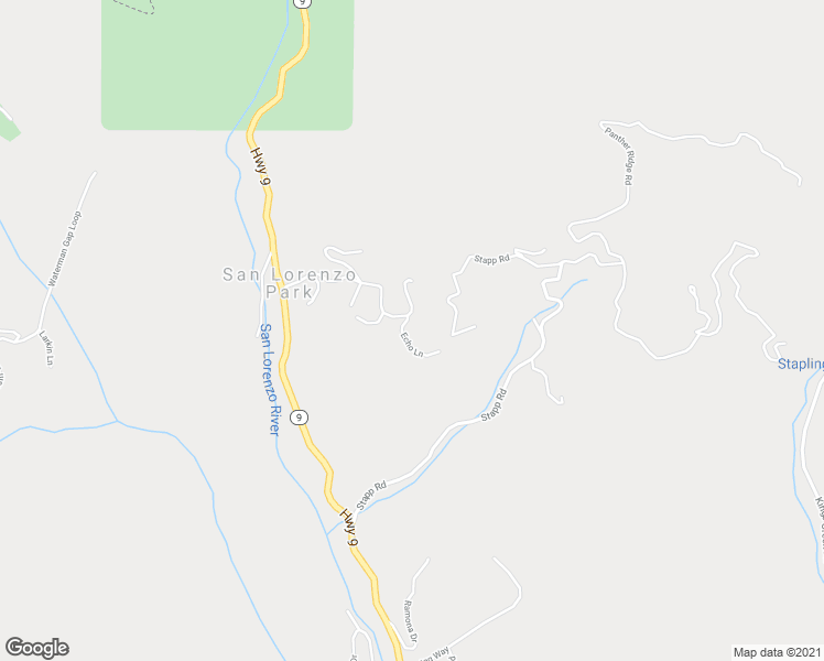 map of restaurants, bars, coffee shops, grocery stores, and more near 483 Echo Lane in Boulder Creek