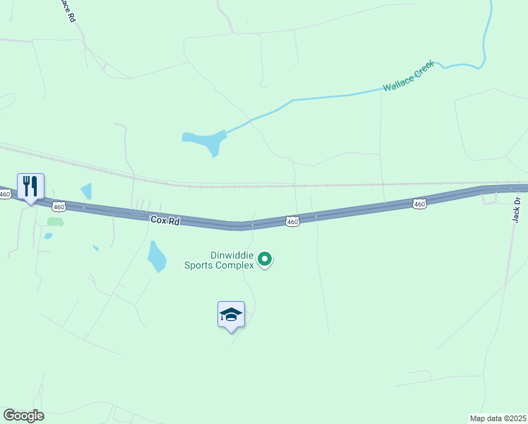 map of restaurants, bars, coffee shops, grocery stores, and more near 21010 Cox Road in Sutherland