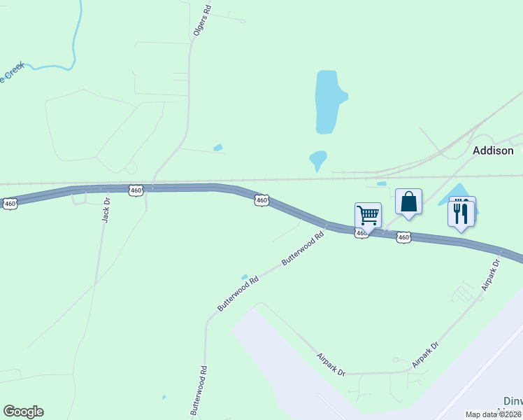 map of restaurants, bars, coffee shops, grocery stores, and more near 22417 Cox Road in Petersburg