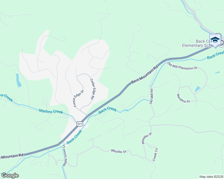 map of restaurants, bars, coffee shops, grocery stores, and more near 7673 Bent Mountain Road in Roanoke