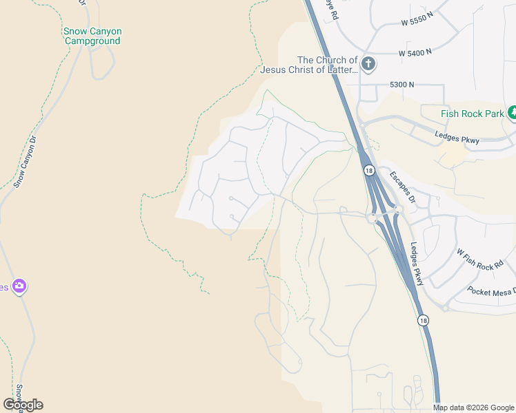 map of restaurants, bars, coffee shops, grocery stores, and more near 4952 Basalt Drive in St. George