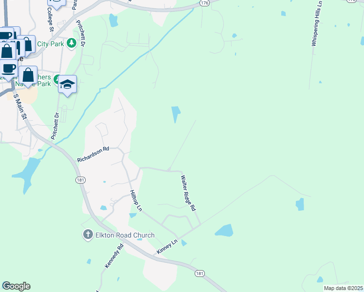 map of restaurants, bars, coffee shops, grocery stores, and more near Fox Run in Greenville
