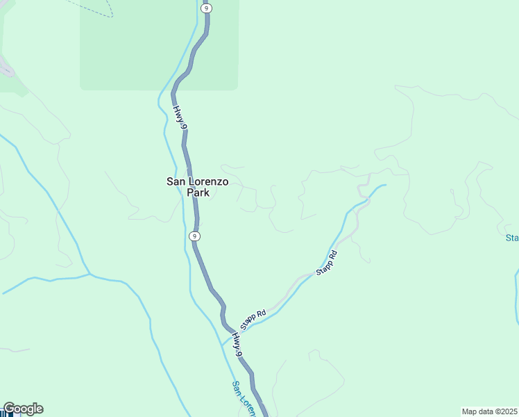 map of restaurants, bars, coffee shops, grocery stores, and more near 375 Sylvan Avenue in Boulder Creek