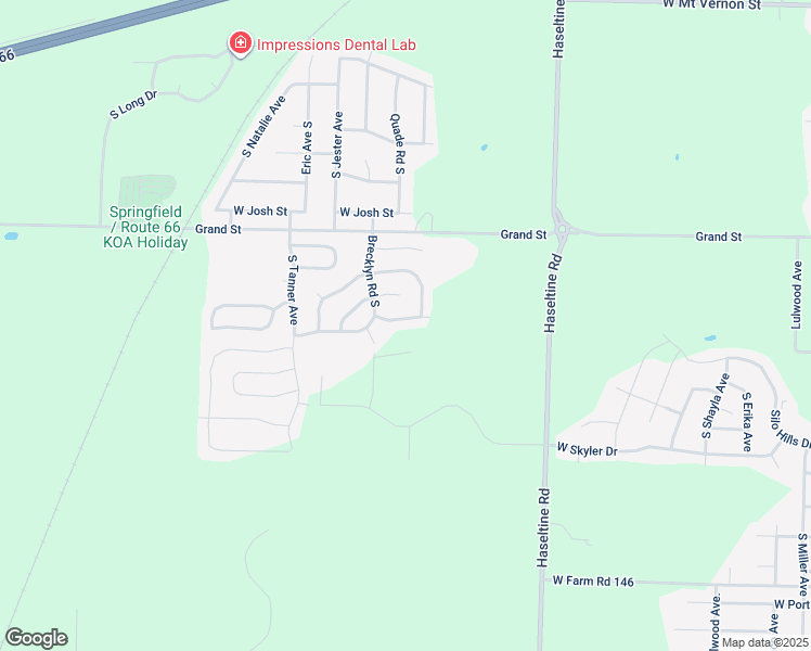 map of restaurants, bars, coffee shops, grocery stores, and more near 5366 Applewood Street West in Springfield