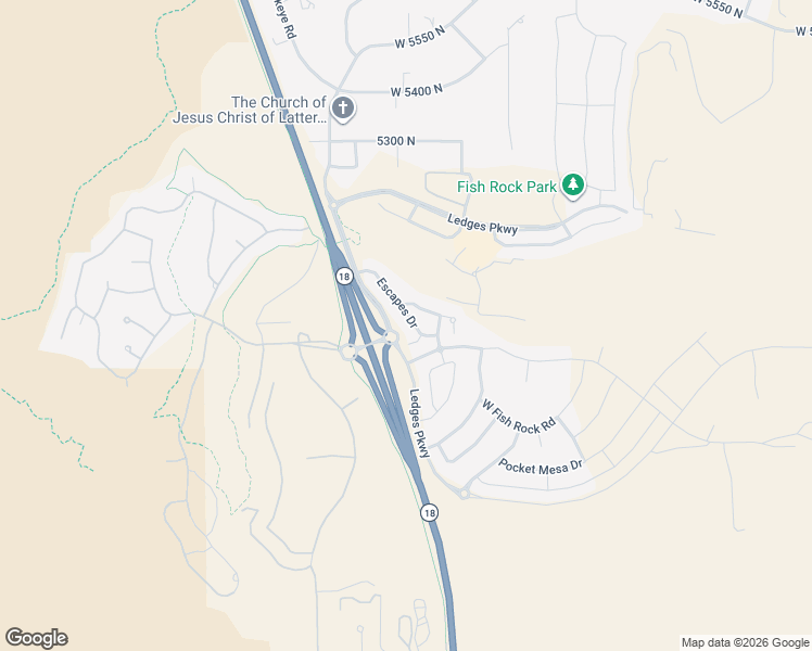 map of restaurants, bars, coffee shops, grocery stores, and more near 4967 Escapes Drive in St. George