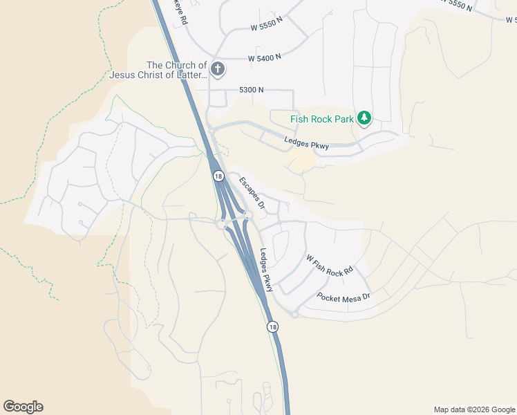 map of restaurants, bars, coffee shops, grocery stores, and more near 4967 Escapes Drive in St. George
