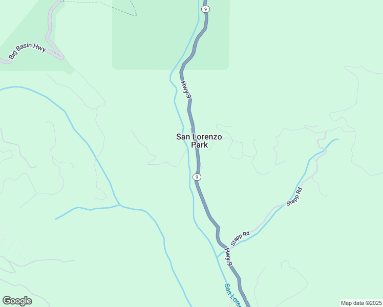map of restaurants, bars, coffee shops, grocery stores, and more near 18755 California 9 in Boulder Creek