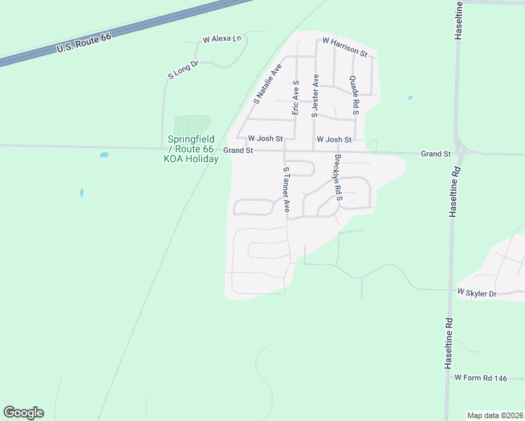 map of restaurants, bars, coffee shops, grocery stores, and more near 5557 Sugarpine Drive West in Springfield