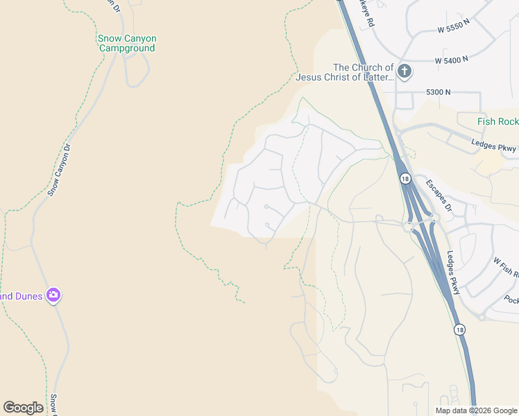 map of restaurants, bars, coffee shops, grocery stores, and more near Basalt Circle in St. George