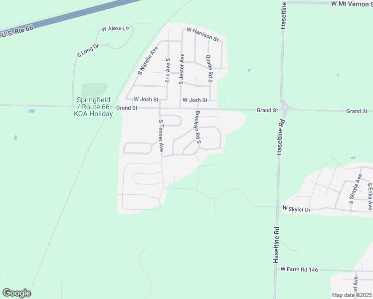 map of restaurants, bars, coffee shops, grocery stores, and more near 5449 Basswood Court West in Springfield