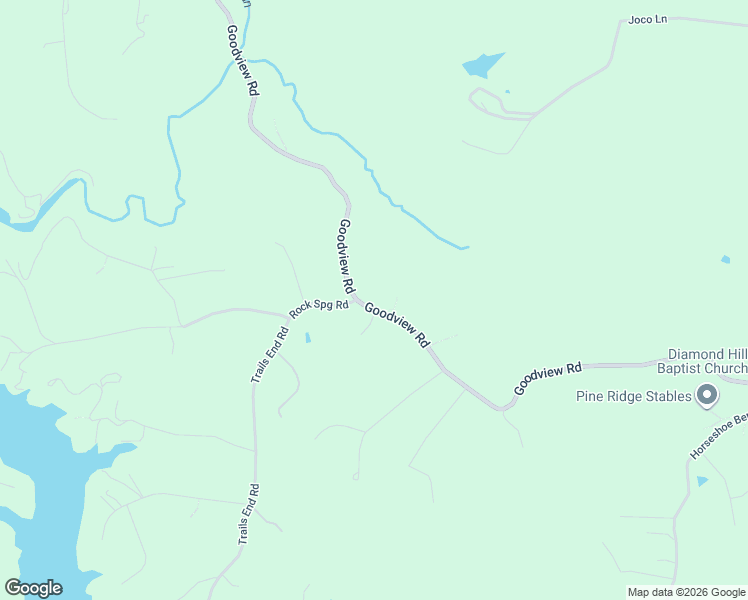 map of restaurants, bars, coffee shops, grocery stores, and more near 9554-9576 Goodview Road in Goodview