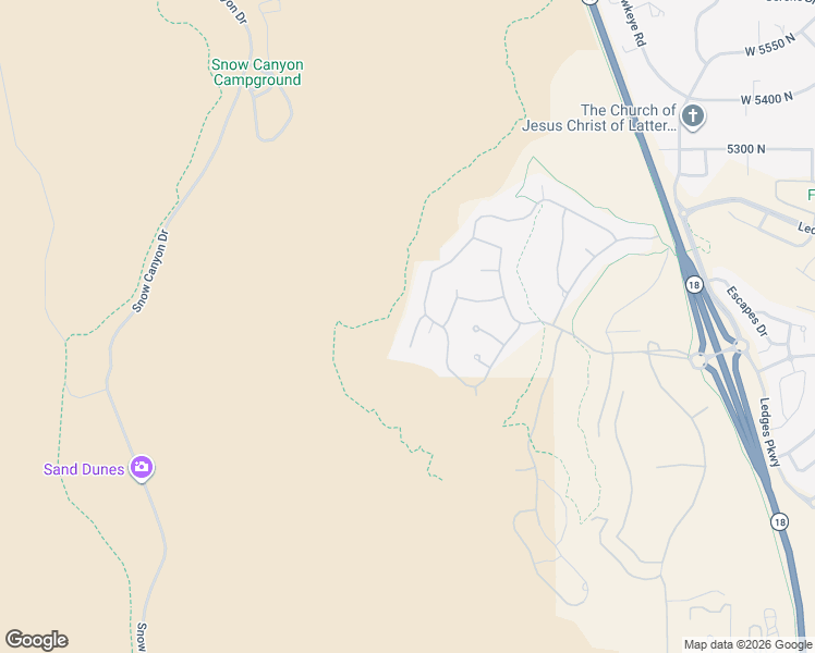 map of restaurants, bars, coffee shops, grocery stores, and more near 4961 North Long Sky Circle in St. George