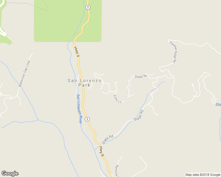 map of restaurants, bars, coffee shops, grocery stores, and more near 375 Sylvan Avenue in Boulder Creek