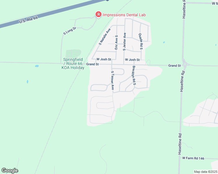 map of restaurants, bars, coffee shops, grocery stores, and more near 5554 West Sugar Pine Drive in Springfield