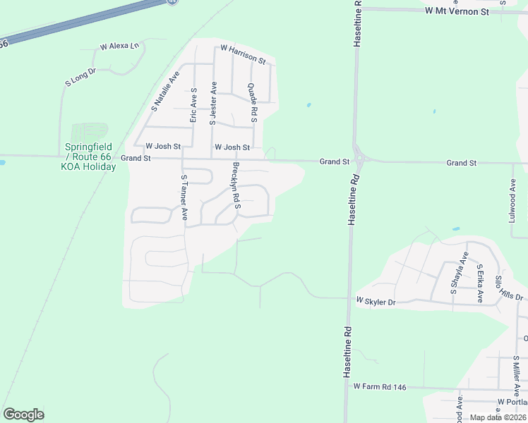 map of restaurants, bars, coffee shops, grocery stores, and more near 1095 Blackwood Road in Springfield