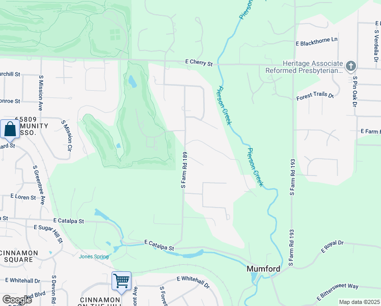 map of restaurants, bars, coffee shops, grocery stores, and more near 920 South Mumford Drive in Springfield