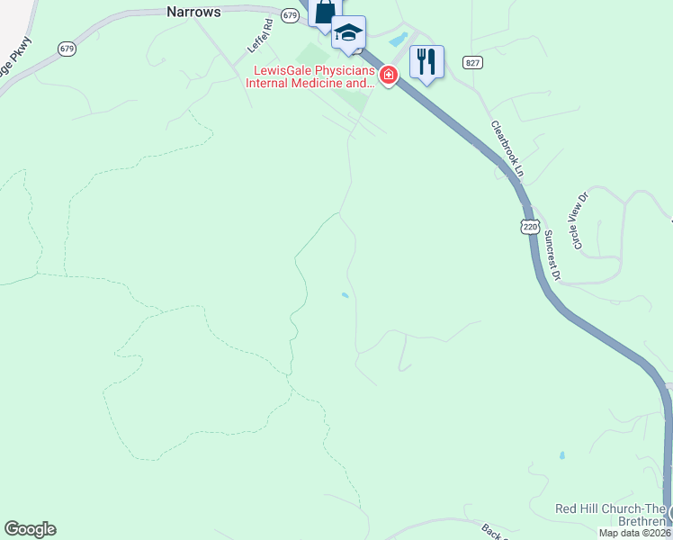 map of restaurants, bars, coffee shops, grocery stores, and more near 5484-5502 Indian Grave Rd SW in Roanoke