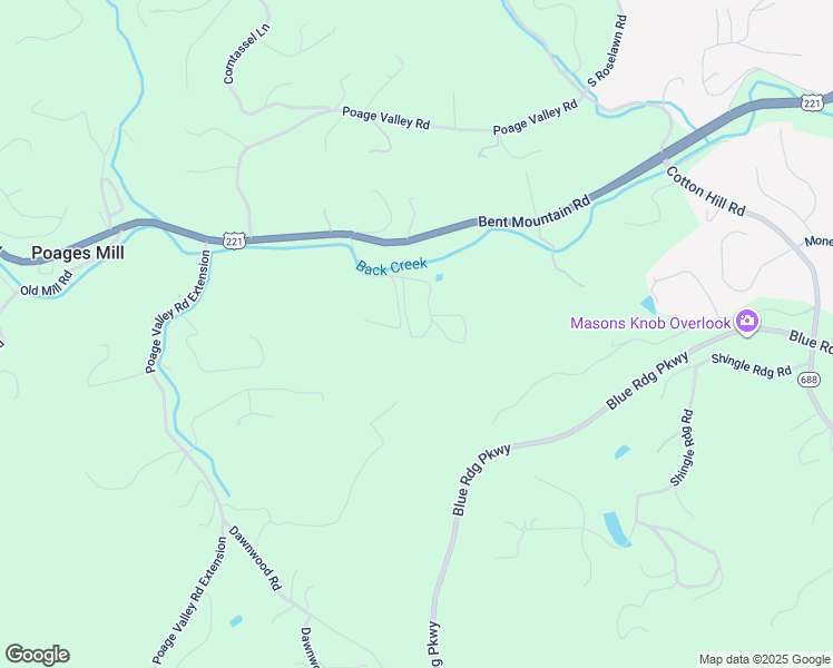 map of restaurants, bars, coffee shops, grocery stores, and more near Timberlane Avenue in Roanoke